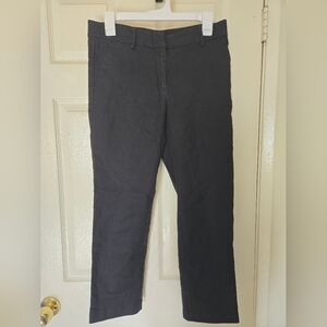 LOFT Women Black Chinos Riviera Slim Size 2 Office Work Pants 4 Pockets